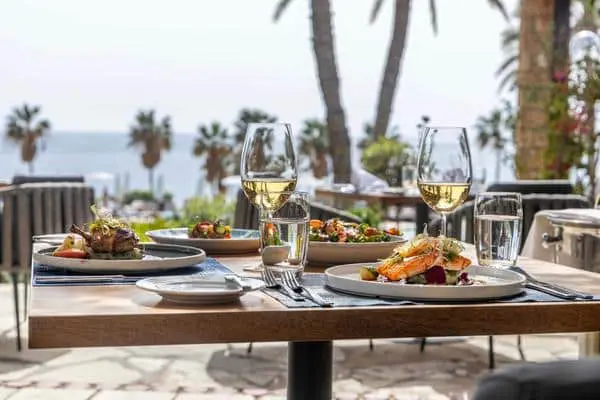 table with food beach front table with food beach front
